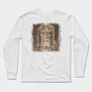 The Shroud of Turin Jesus Holy Face Veronicas Veil Mandylion Edessa 101 Long Sleeve T-Shirt